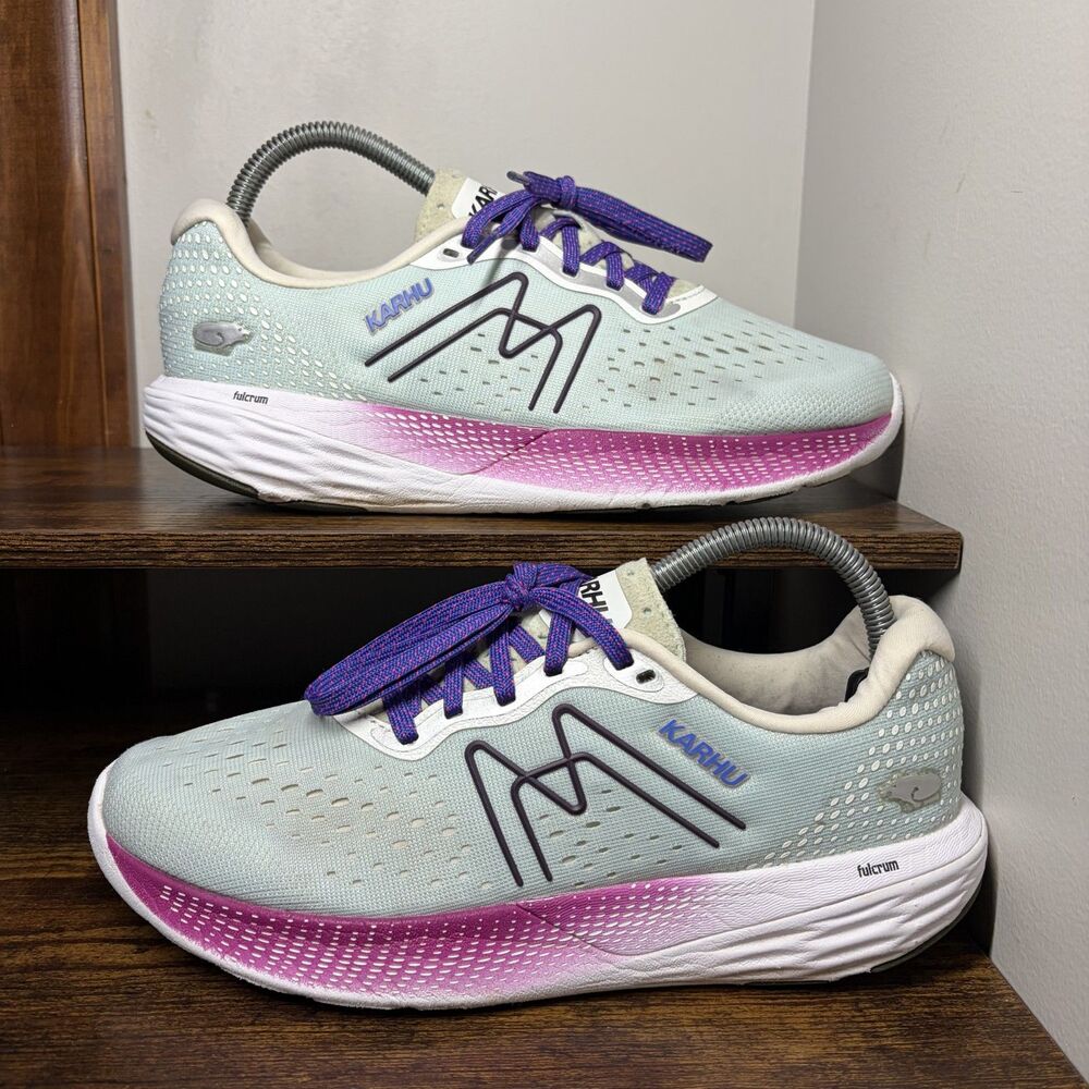 Size 8.5 Womens - Karhu Ikoni 2.0 Ortix Running Shoes Blue/Purple/Pink